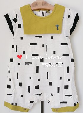moimoln男宝夏款爬服连体衣哈衣