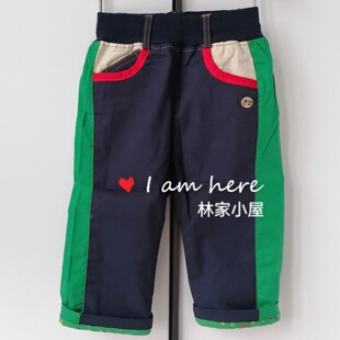 拼接帅气七分裤 韩版 CC潮牌男童宝宝春夏秋款 c儿童装 子 Clan