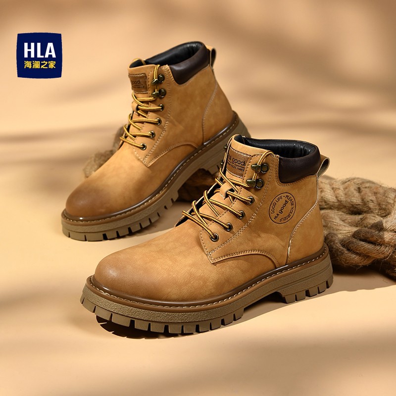 海澜之家爆款马丁靴踢不烂大黄靴