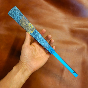 碳纤维钛合金折扇赵公明黑虎玄坛791012寸暗器防身法扇修仙道家刀