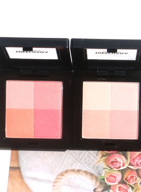 泰国treechada四色腮红高光一体盘4色修容眼影学生裸妆防水显轮廓