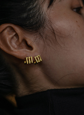 INAKSH个性简约平行耳环ins感个性设计女士耳钉精致气质耳饰