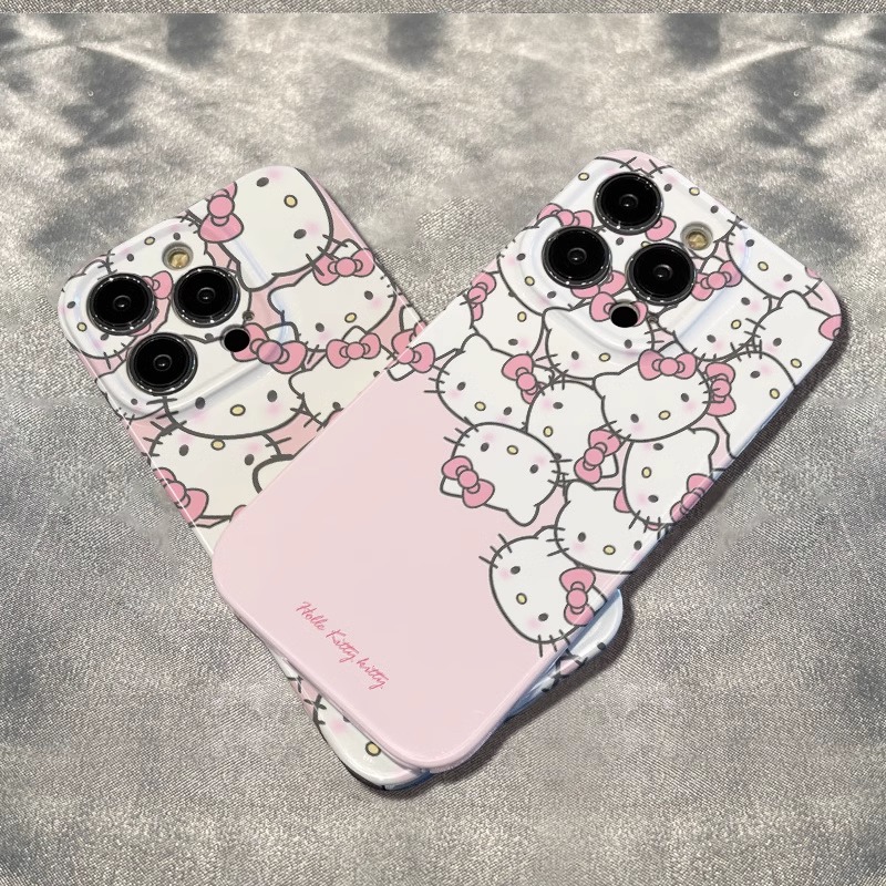 hellokitty满屏凯蒂猫适用iPhone15/14promax/华为精孔手机壳荣耀小米11vivooppo红米note12全包苹果菲林XSXR