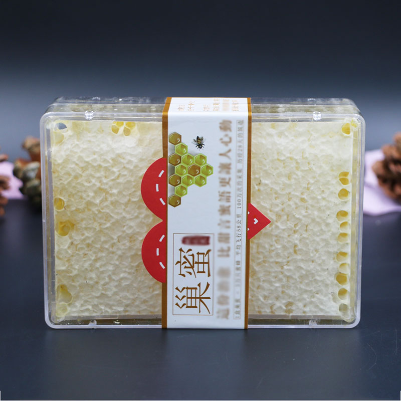 长白山鲜蜂巢蜜 农家自产蜂蜜 野生百花蜜 老蜂巢蜜盒装500g/盒