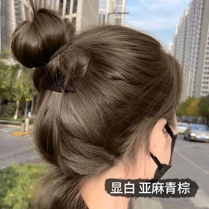 亚麻青棕染发剂膏自己在家染遮白发显白学生免漂易上色植物不伤发