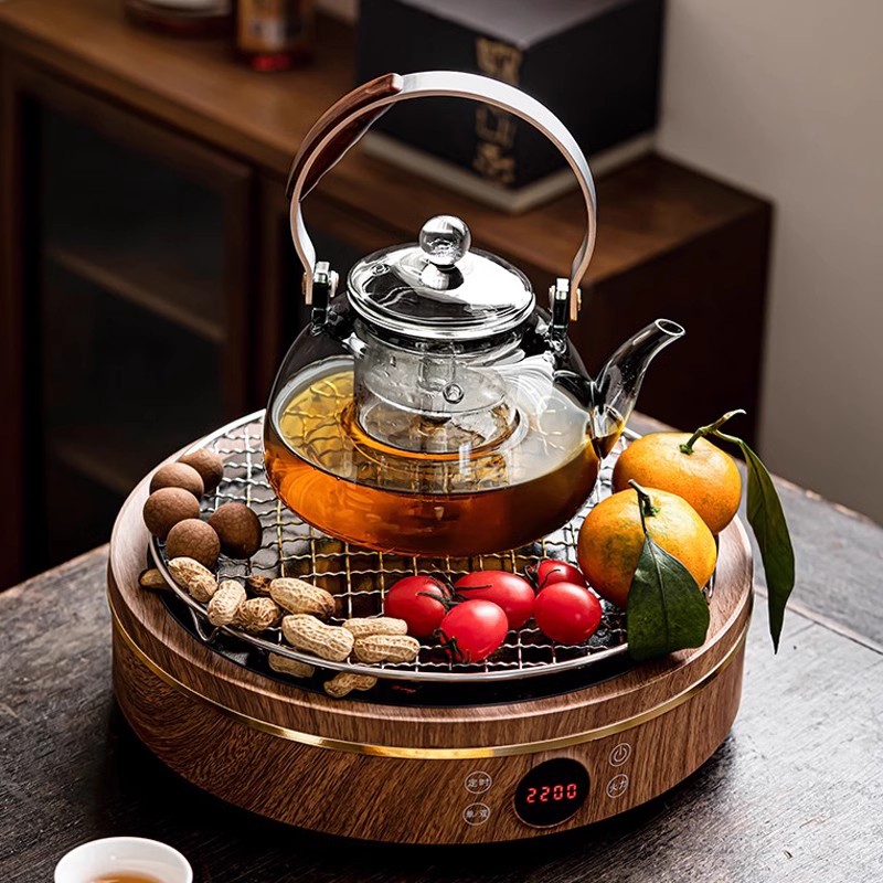 冬天家用室内围炉煮茶器全套煮茶壶电陶炉煮茶炉电炉烤网红养生壶