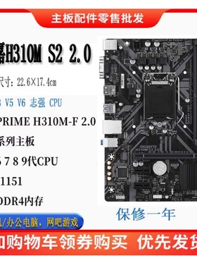 Gigabyte/技嘉 H310M S2 支持6/7/8/9代CPU 1151针 e3v5  DDR4