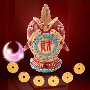 李居明2026马年吉祥物鲸吞万里财摆件正东方八白正财位摆设家居装