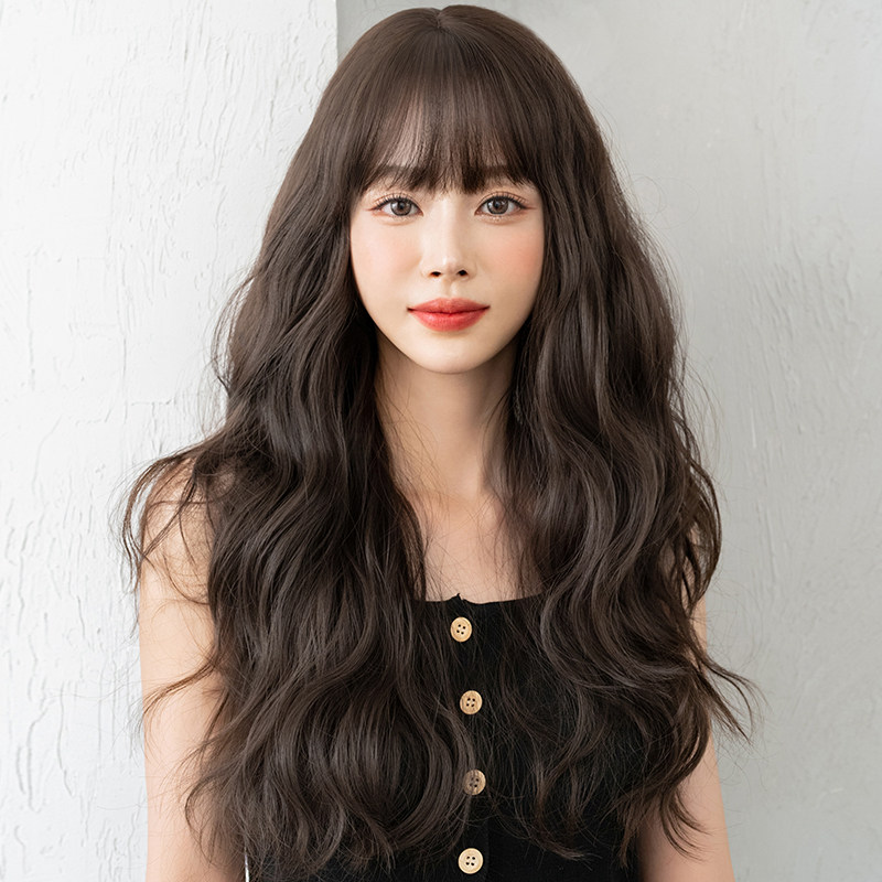 假发女中长发大波浪卷发全头套式网红整顶假发头套可爱减龄羊毛卷