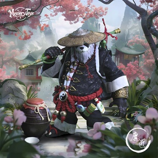 Memory Toys 冒险者世界 熊猫人云游者吴青烈+地台+衣服 魔匠模型