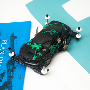 田宫四驱车改装成品 田宫18710 黑透公牛 企划版 改喷涂 魔匠模型