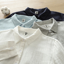 学生大码 文艺小清新基础款 打底衫 女长袖 潮 双层棉纱宽松正肩白衬衫