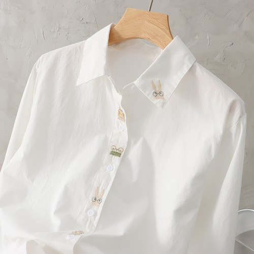 小清新宽松全棉衬衣女长袖加绒