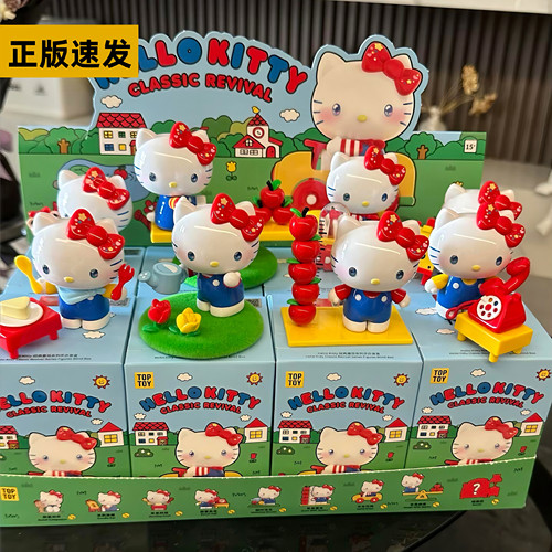 TOPTOY凯蒂猫盲盒Hello Kitty经典重现系列手办摆件周边生日礼物