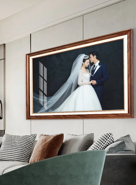 婚纱照相框照片挂墙卧室床头结婚照冲印放大全家福打印加相册定制