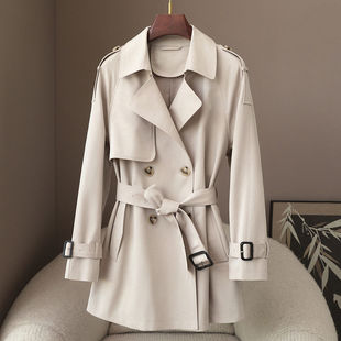 憨厚皇后新款2025外套韩版英伦春秋小个子气质休闲收腰风衣外套女