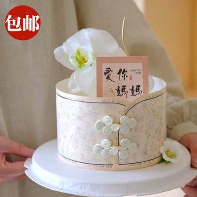 旗袍衣襟围边蝴蝶兰花束插牌