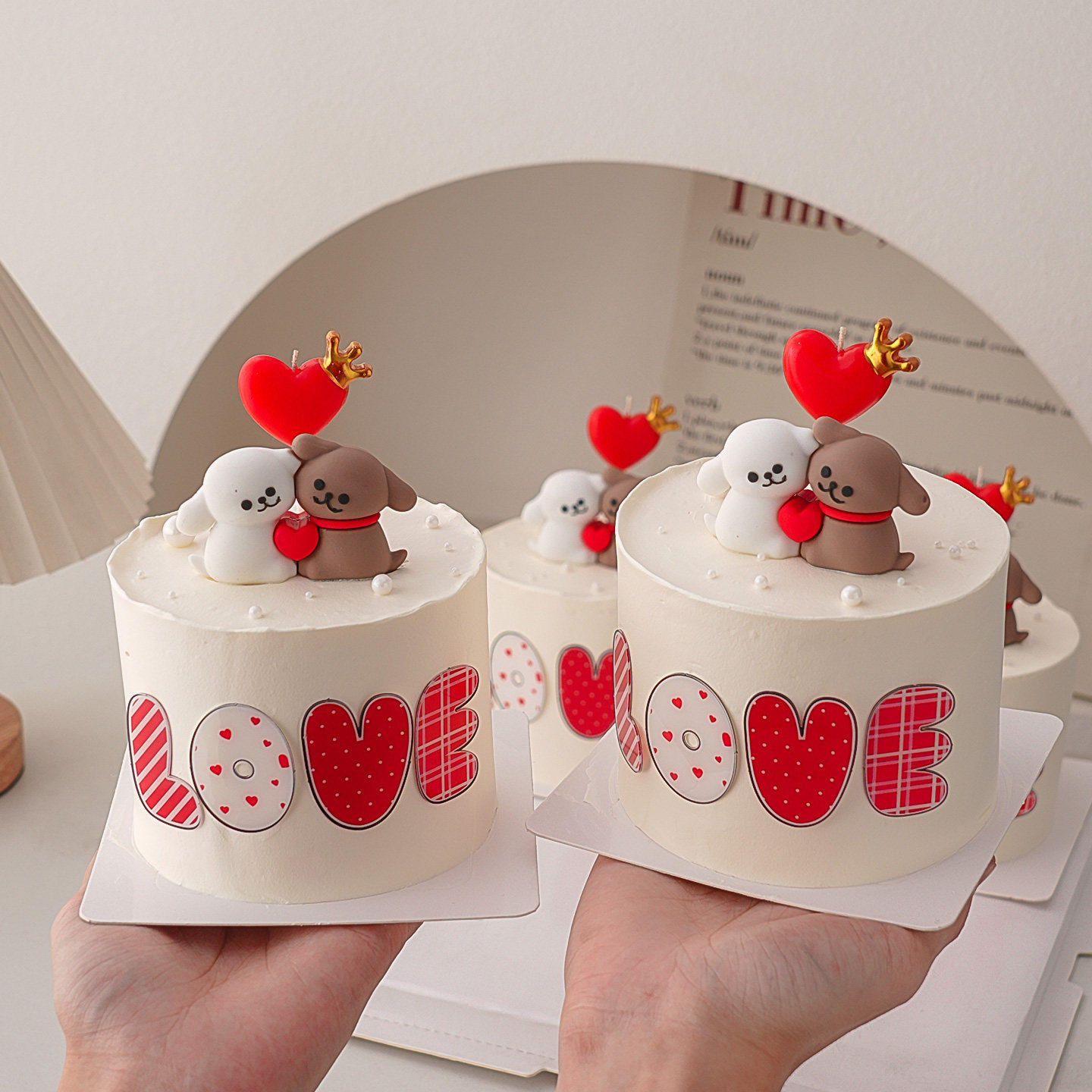 214情人节蛋糕装饰贴贴线条小狗摆件爱心LOVE亚克力蜡烛烘焙装扮,节庆用品/礼品,节日装扮用品,淘宝优惠券,粉丝福利购,淘宝优惠卷