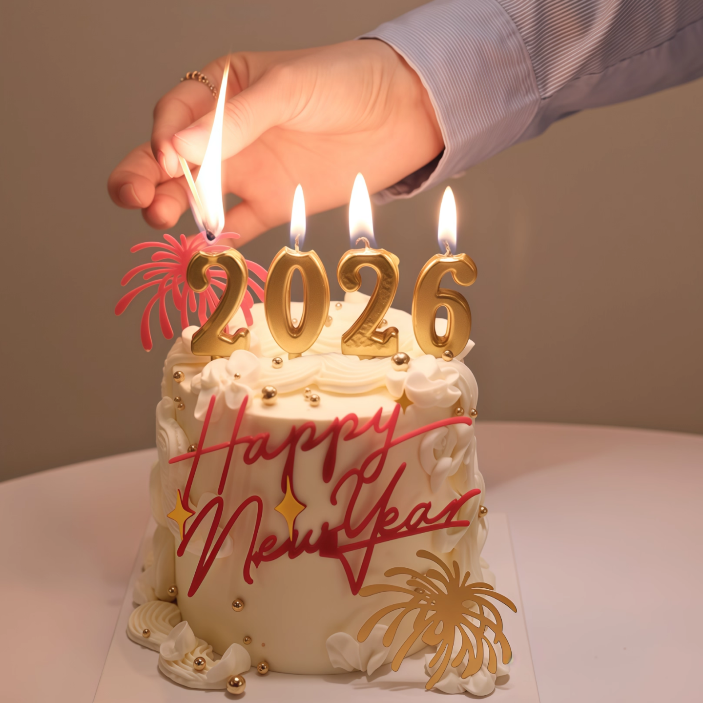 网红新年2026数字蜡烛蛋糕装饰摆件跨年除夕夜元旦礼花亚克力插件,节庆用品/礼品,节日装扮用品,淘宝优惠券,粉丝福利购,淘宝优惠卷