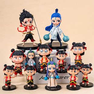 哪吒敖丙蛋糕装 扮 饰摆件三太子魔童魔丸灵珠儿童生日卡通甜品装