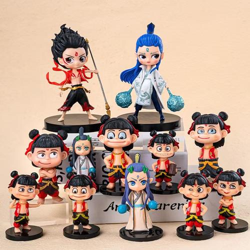 哪吒敖丙蛋糕装饰摆件三太子魔童魔丸灵珠儿童生日卡通甜品装扮