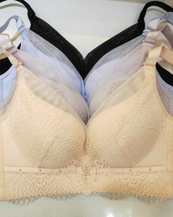 百分百感觉内衣100%感觉无钢圈中厚B杯聚拢调整侧收文胸罩1411