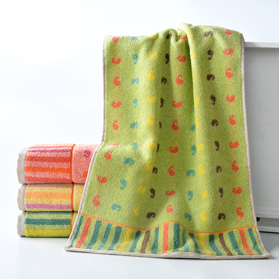 金号毛巾纯棉手巾波点军绿男女士擦脸巾耐用厚实