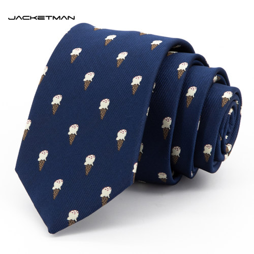 Jacketman领带男士正装商务韩版蓝色7cm时尚小甜筒个性英伦潮款