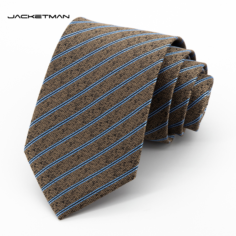 Jacketman时尚亮黄斜纹领带