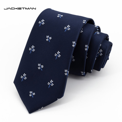 Jacketman蓝色时尚可爱小花领带