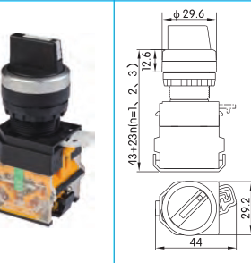 江阴长江电器 旋钮开关 转换开关 LA38-11X2/201 LA38-20X3/201