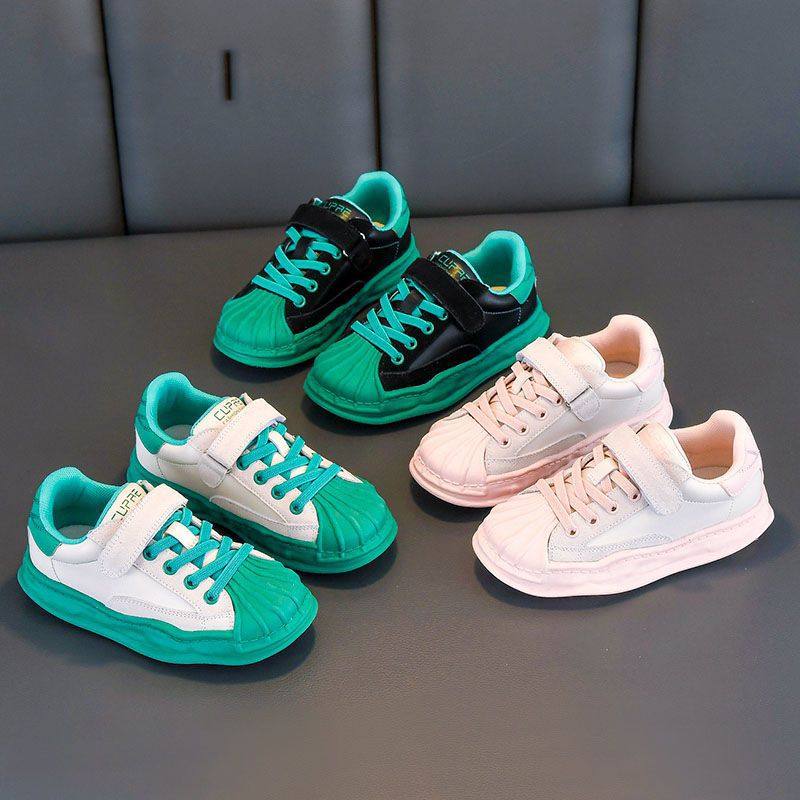 女小童鞋糖果色运动鞋春秋季新款儿童鞋子男童春款贝壳头板鞋潮款