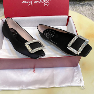 浅口钻扣平底鞋 方头婚鞋 女通勤百搭ol工作鞋 舒适单鞋 时尚 2026新款