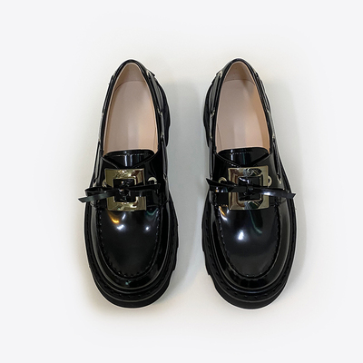 牛货~2025春新款RV乐福鞋厚底英伦风百搭时尚单鞋小皮鞋真皮女鞋