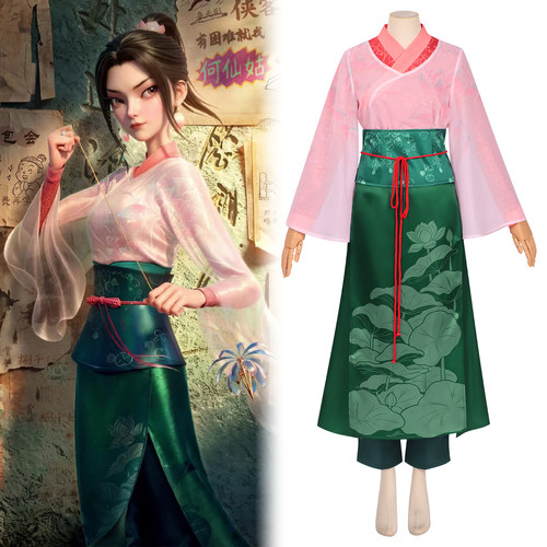 八仙中国风cos服何仙姑古风套装二次元cosplay服舞台表演服