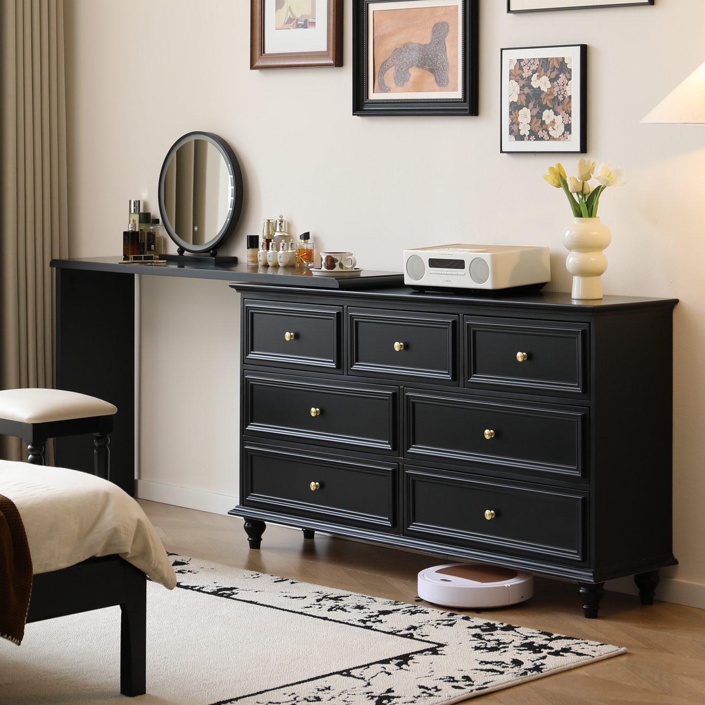 【高颜值】梳妆台斗柜一体化妆桌