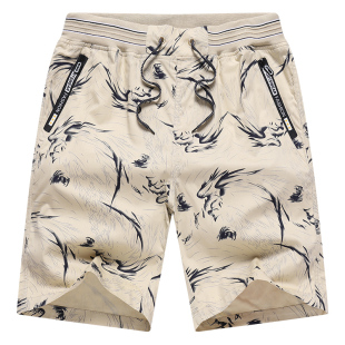 胖子裤 男士 男宽松加肥大码 外穿休闲潮流五分居家纯棉沙滩裤 衩 短裤