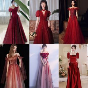 出租主持人年会晚会演出舞台晚礼服2024新款显瘦气质高端大合唱女