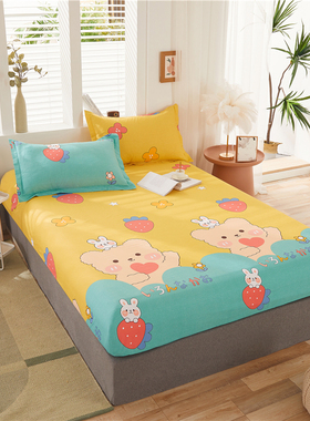 定做全棉单双人床笠单件纯棉100X190 120X190 135X200 180X220CM