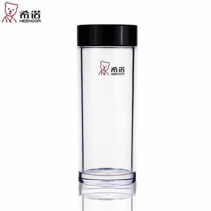 正品希诺加厚塑料杯PC水杯透明男女士儿童可爱时尚太空口杯子防摔