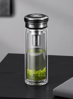万象玻璃杯双层过滤泡茶男女商务隔热车载水杯子V70/V71/U70/U71