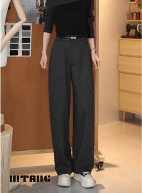 【千鸟格裤】MTANG蜜糖女士新款休闲舒适千鸟格裤子472