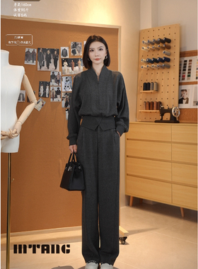 【绒感秋冬】MTANG蜜糖女士新款羊毛混纺舒适通勤时尚套装417