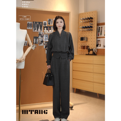 【绒感秋冬】MTANG蜜糖女士新款羊毛混纺舒适通勤时尚套装417