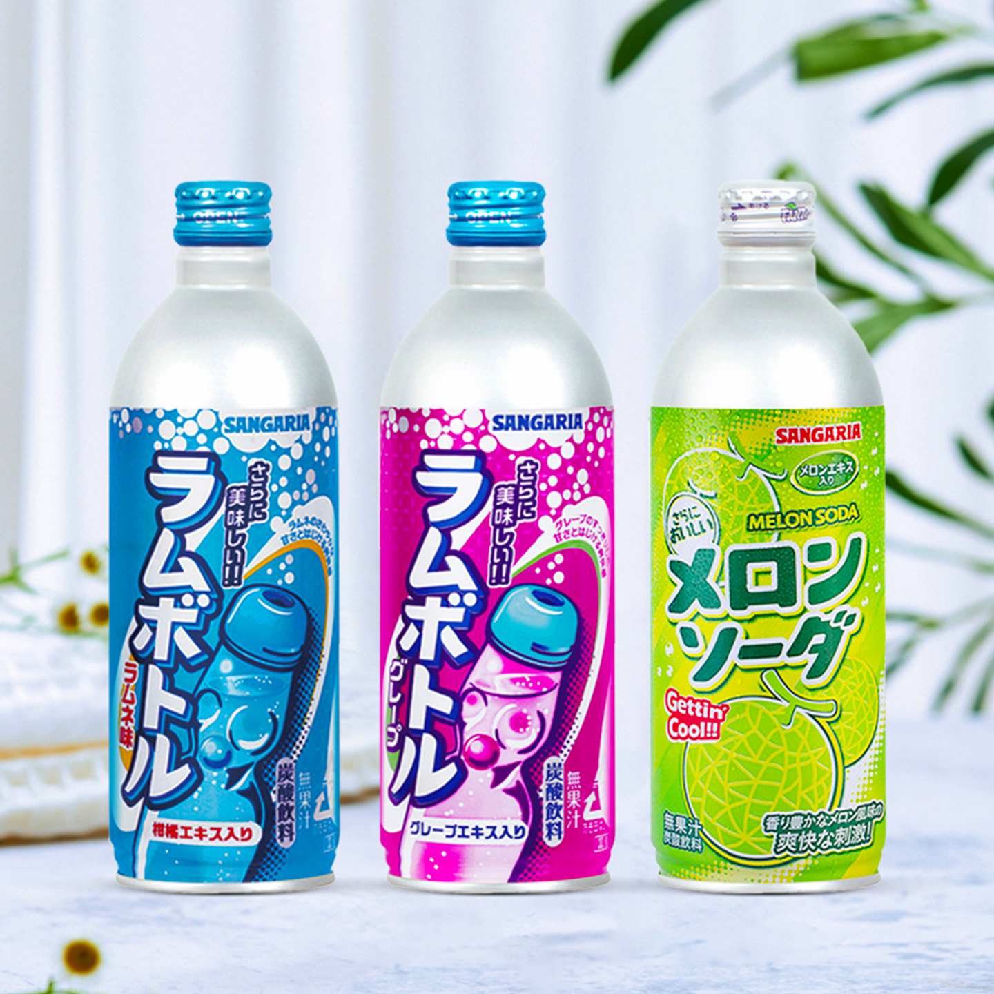 日本进口三佳利波子汽水瓶装图片