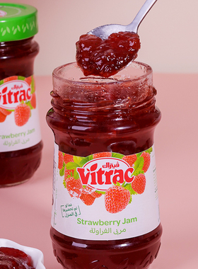 进口Vitrac富而可无花果酱草莓酱杏酱轻食抹面包吐司健康早餐烘焙