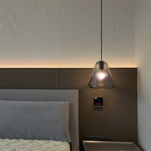 丹麦FRANDSEN简约现代Shape烟熏色浮雕玻璃客厅餐厅吊灯 现货正品