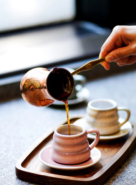 冠军同款STC正品原装进口奢华手工紫铜咖啡壶内镀银纯手工高级感