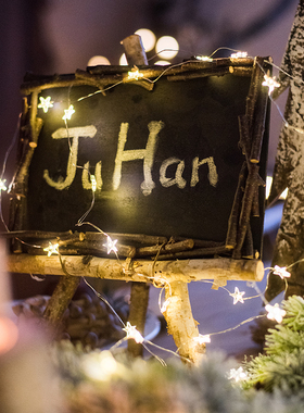 【掬涵】原木小黑板支架式咖啡馆