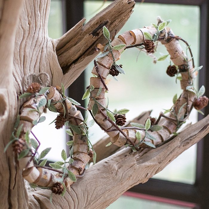 树藤花环柳条树枝桦木花环实木天然手工艺品墙面装饰DIY